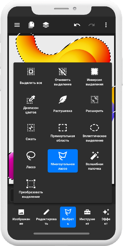 Изображение Выделений