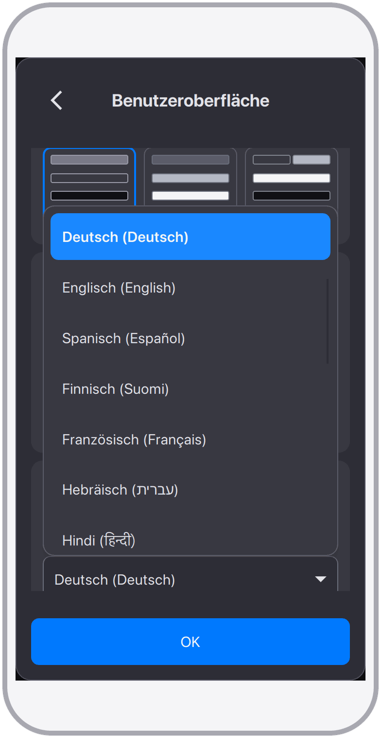 Mehrsprachige Unterstützung
