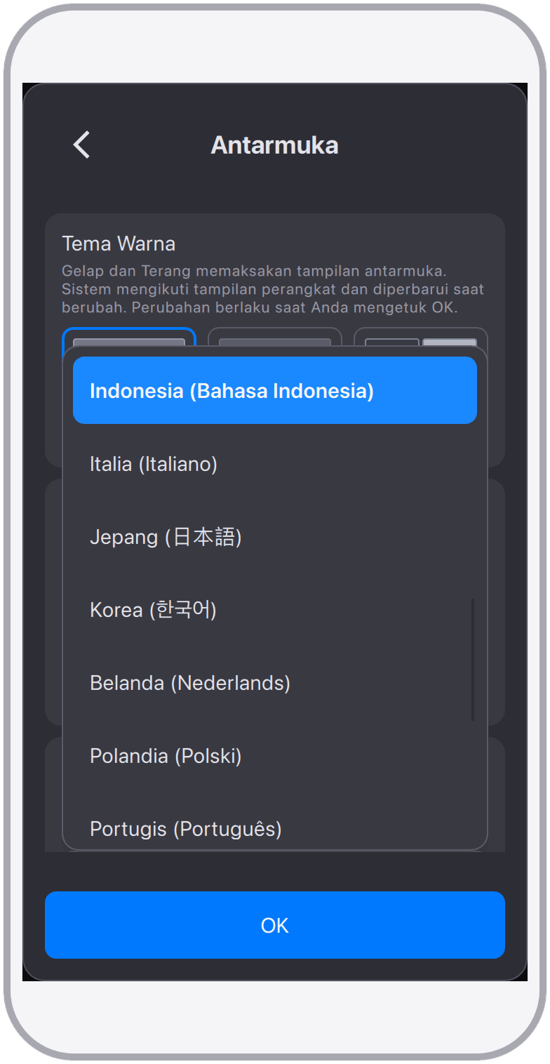 Dukungan Multibahasa